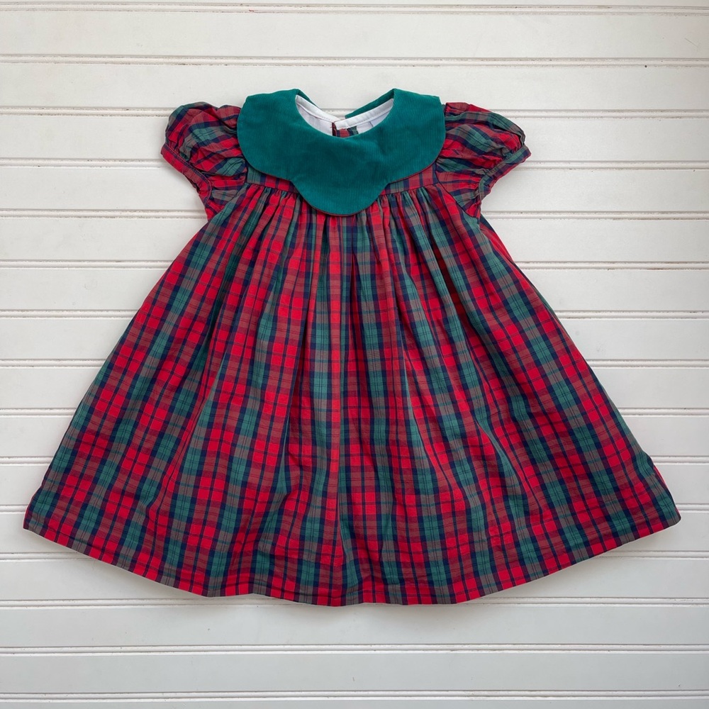 THE BAILEY BOYS VGUC Classic Christmas Plaid Peter Pan Collar Heirloom Dress